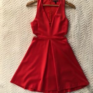 Express cut out fit and flare dress